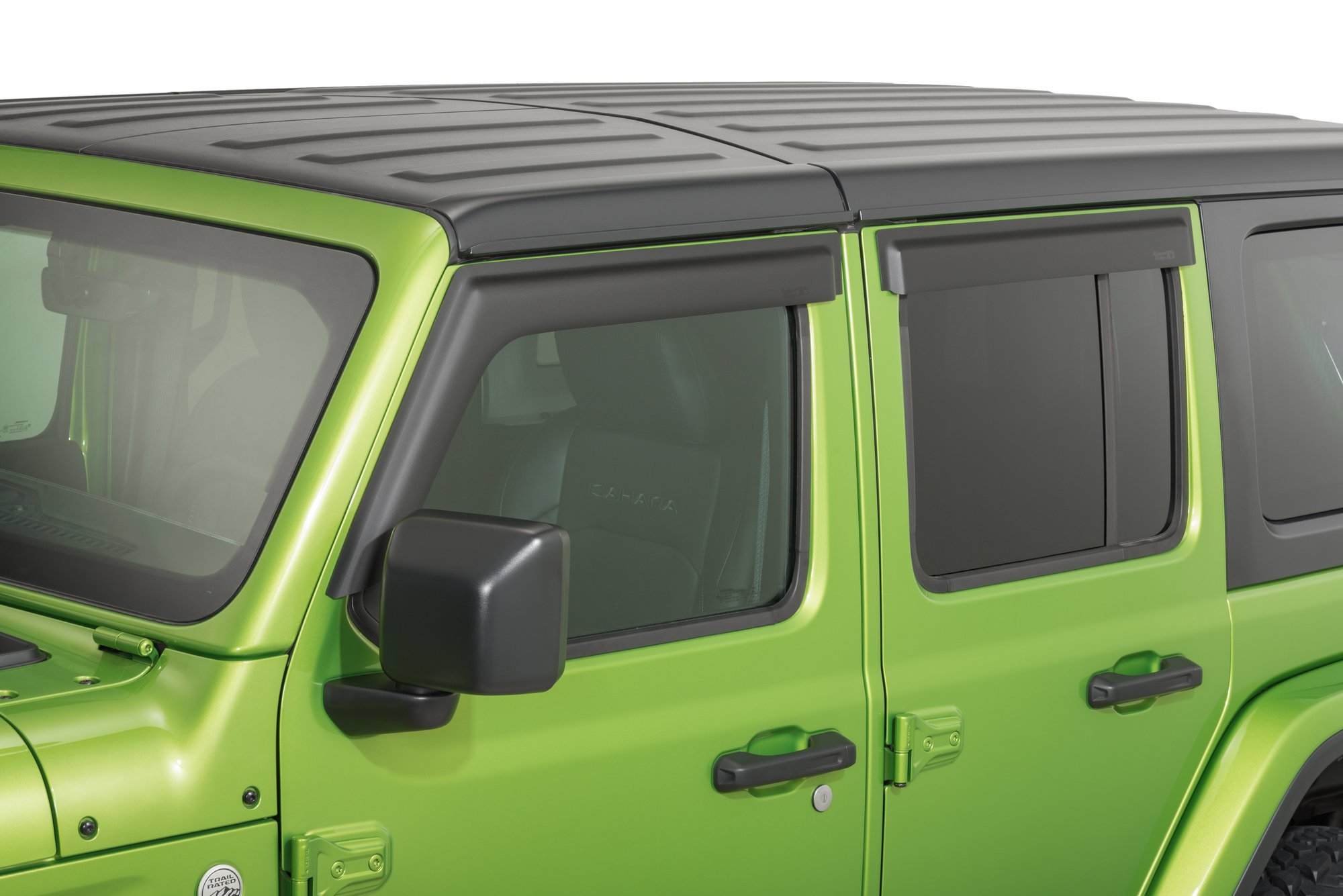 Rugged Ridge 11349.17 Front and Rear Window Visors in Matte Black for 18-20  Jeep Wrangler JL Unlimited & Gladiator JT | Quadratec