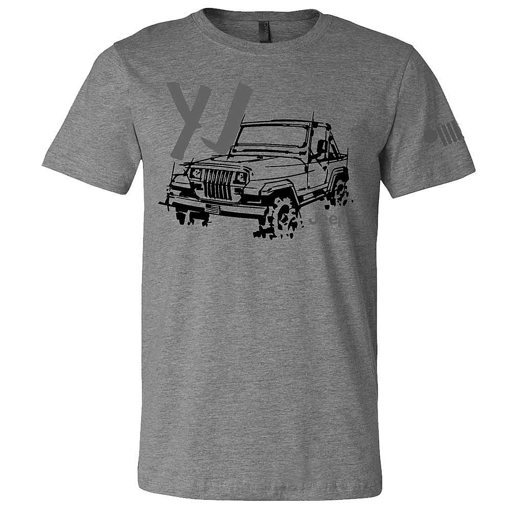 Jeep Merchandise Mens Jeep YJ LDD Series T-Shirt in Gray | Quadratec
