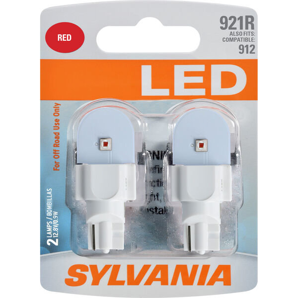 Sylvania 921RSL.BP2 #921 Red SYL LED Mini Bulb 2 Pack | Quadratec