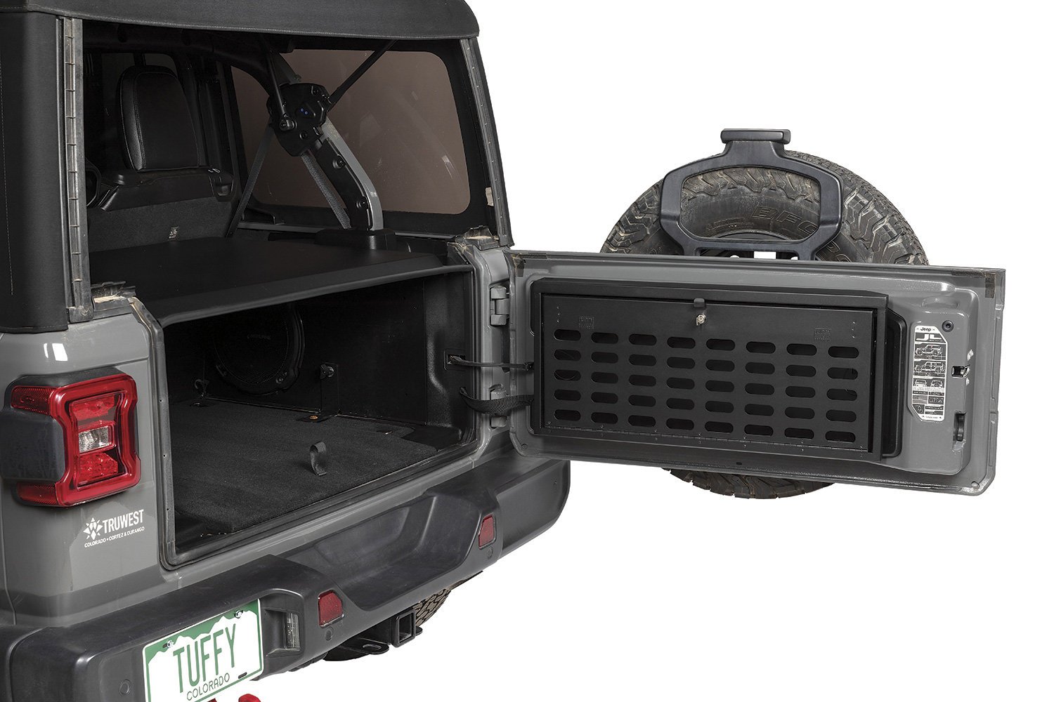 Tuffy 365-01 Tailgate Lockbox MOLLE Storage for 18-22 Jeep Wrangler JL |  Quadratec