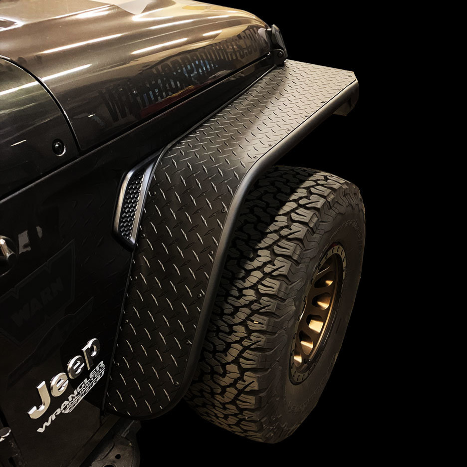Warrior Products Tube Fender Flares for 18-22 Jeep Wrangler JL | Quadratec